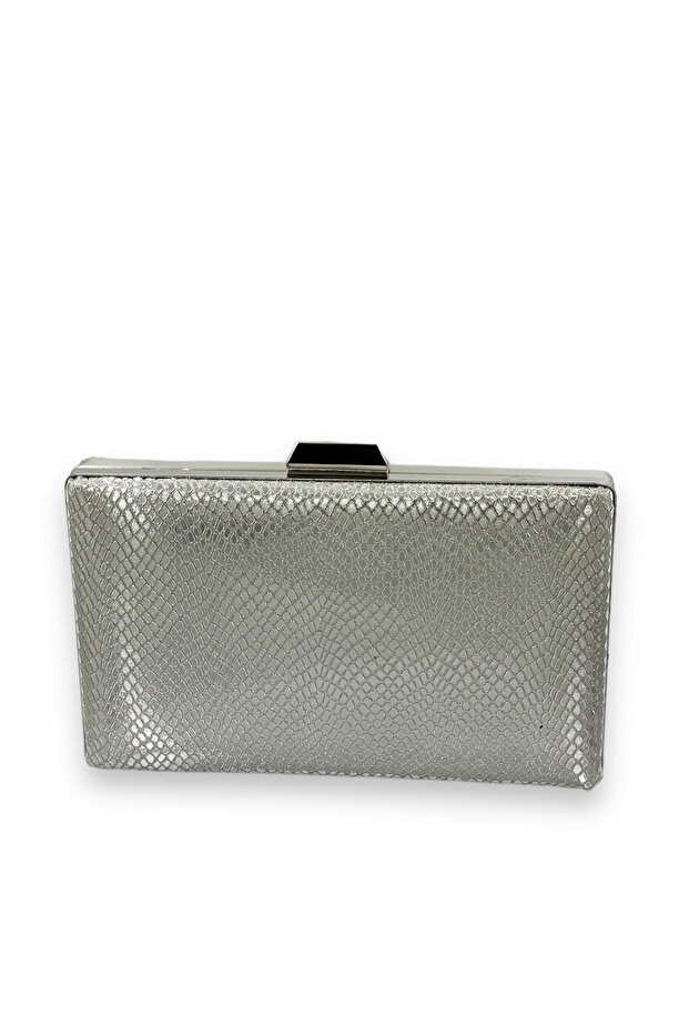 Silver Gray Color Laser Patterned Evening Dress Bag Evening Bag Wedding Engagement Henna Bag Portfolio Clutch