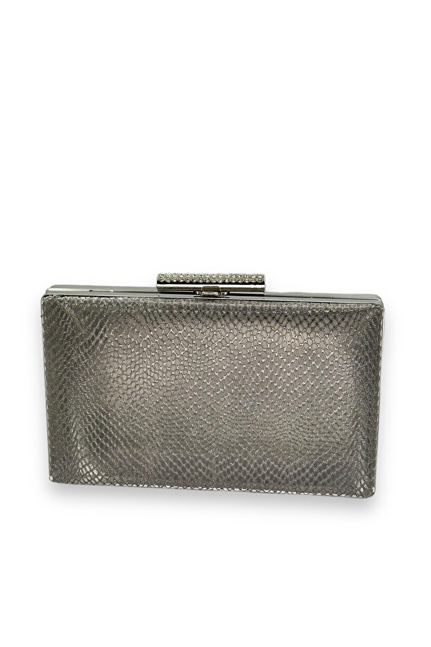 Anthracite Gray Color Laser Patterned Evening Dress Bag Evening Bag Wedding Engagement Henna Bag Portfolio Clutch