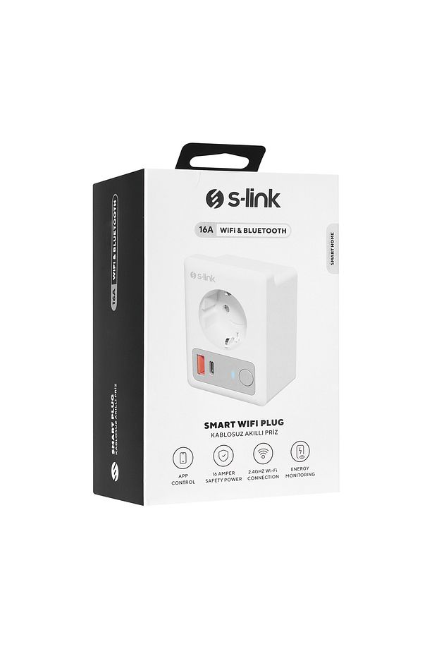 SL-13 MASTERPOWER 16A Akım Korumalı Akıllı Priz 2.4 Ghz Type-C USB Çıkışlı WIFI BT TUYA Destekli - 6