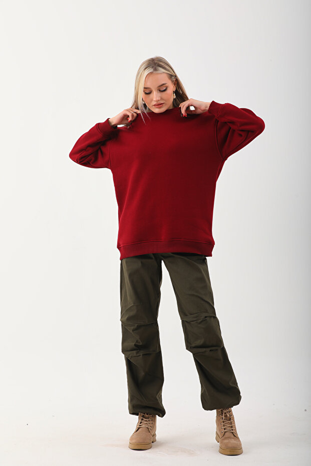 Ice Bisiklet Yaka Oversize Sweatshirt - 5