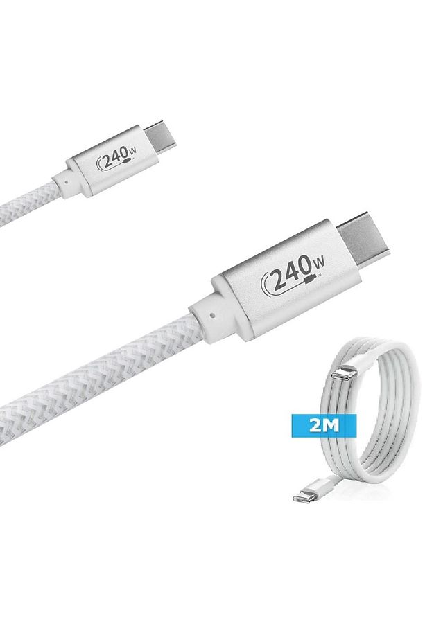 240 WATT 2 METRE Tip C Type-c Yüksek Hızlı Şarj Kablosu S24 ULTRA iPHONE 15 PRO max KABLO - 1