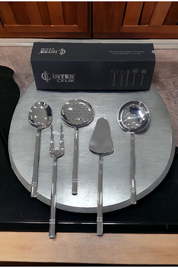 İnter Çelik Erva Model Servis Takımı 5 Prç. - 2