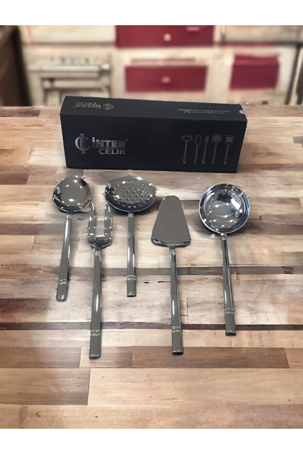 İnter Çelik Erva Model Servis Takımı 5 Prç. - 1