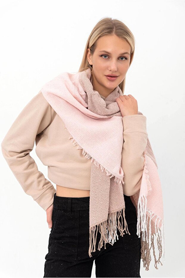 شال كتف سميك وناعم بنمط متعرج - 2