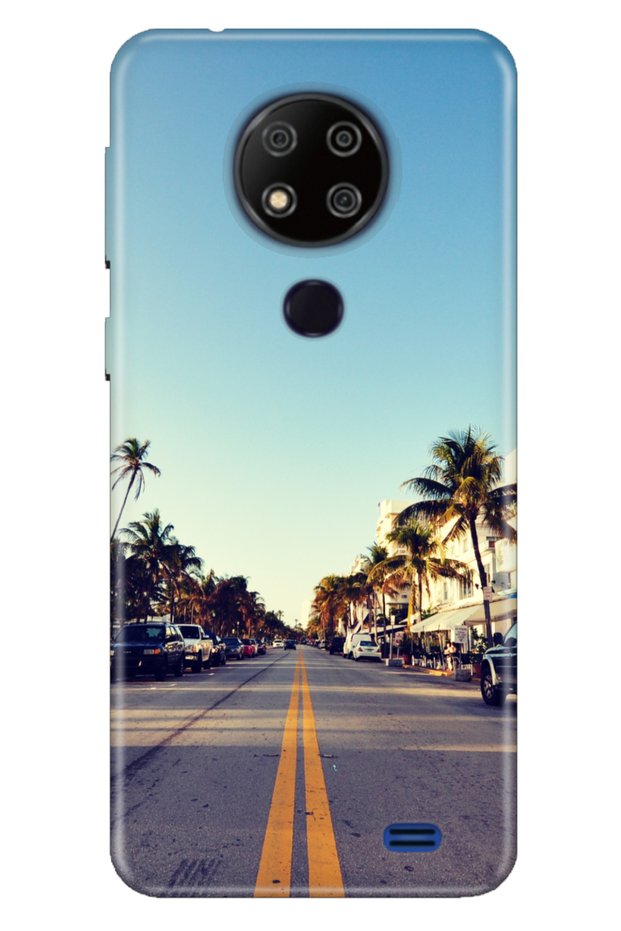 P13 Blue Max 2020 6.49" Compatible Case Pattern Printed Silicone Miami Sunset