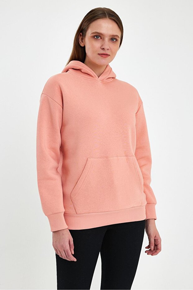 عرق مدمج بغطاء للرأس بثلاثة خيوط - 1