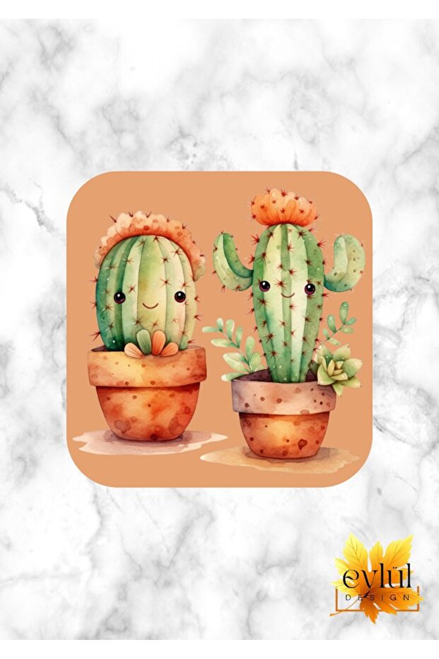Cactuses Printed Special Design Printed MDF A Quality Square Coasters