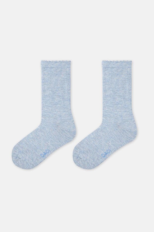 Mint Kız Çocuk Fırfır Lastikli Çorap 2'Li - 4