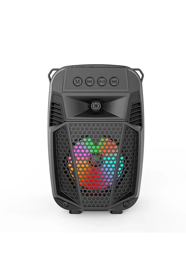 ZQS1430 Rgb Ledli FM Radyolu USB ve Mikrofon Girişli 4 İnç Bluetooth Hoparlör - 1