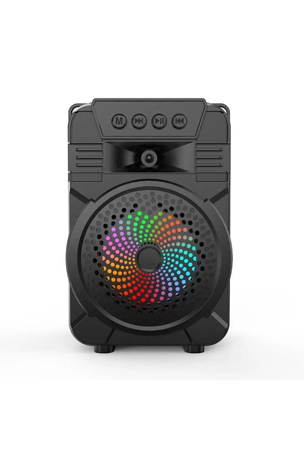 ZQS1431 Rgb Ledli FM Radyolu USB ve Mikrofon Girişli 4 İnç 8W Bluetooth Hoparlör - 1
