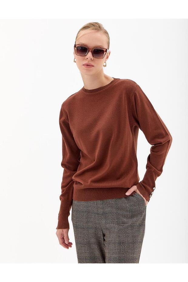 Sıfır Yaka Triko Bluz - 3