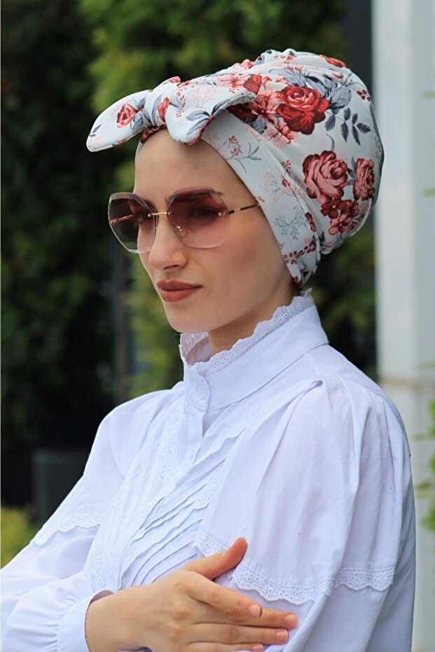 منقوشة القوس بونيه روز نمط - 2