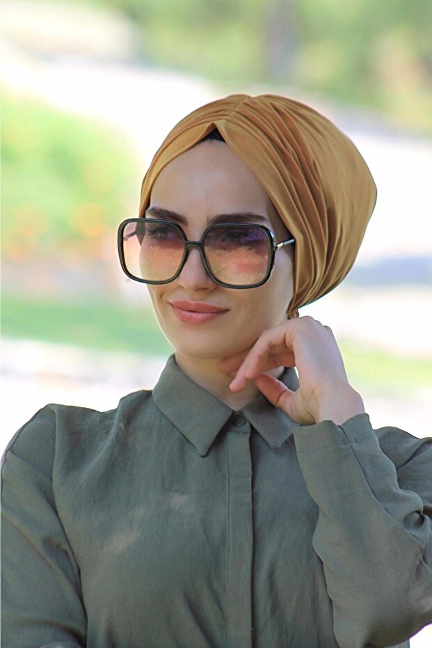 غطاء محرك السيارة مع مشبك مطاطي أصفر خردل