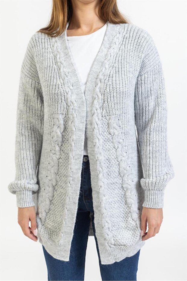 Ms Örme Hırka Tpş Gri - 4