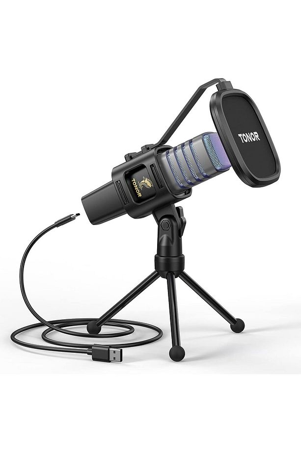 TC30 Oyun RGB USB Mikrofon Seti Mikrofon Standı, Podcast, Studio Oyun, YouTube, Konferans ve Şarkı - 1