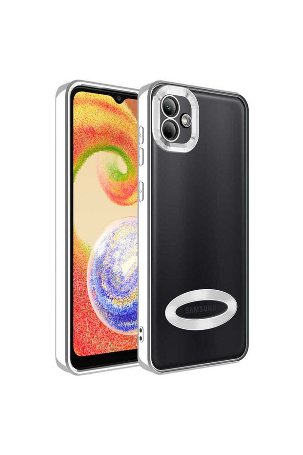غطاء حماية لكاميرا Galaxy A03 متوافق مع شعار Gapak Omega - فضي