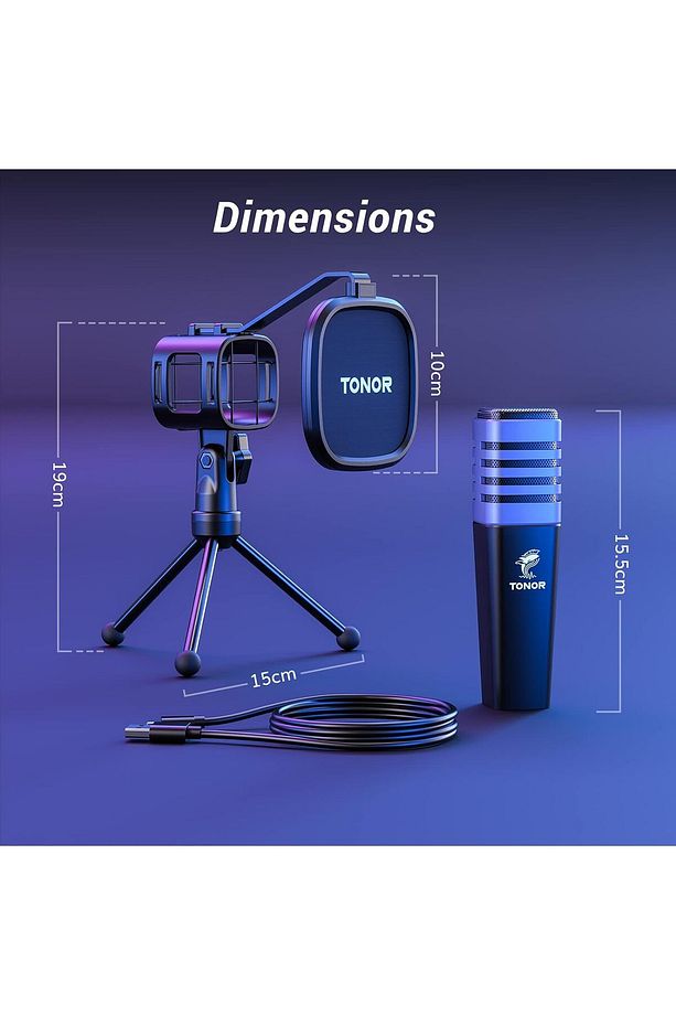 TC30 Oyun RGB USB Mikrofon Seti Mikrofon Standı, Podcast, Studio Oyun, YouTube, Konferans ve Şarkı - 7