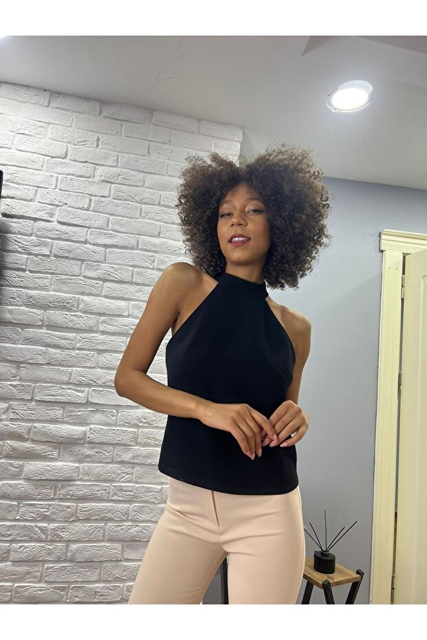 Halter Yaka Bluz - 1