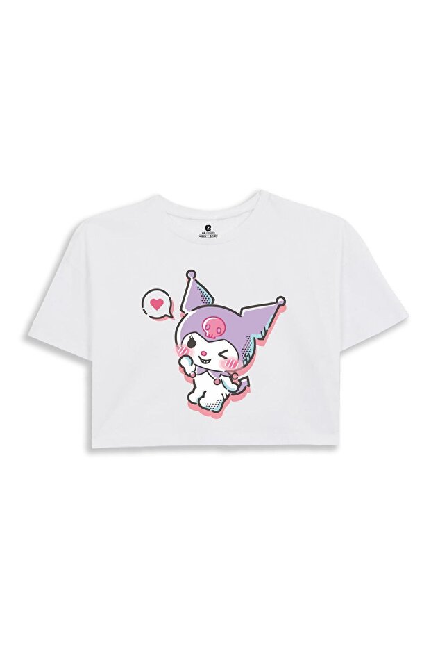 KUROMİ BASKILI CROP TSHİRT - 1