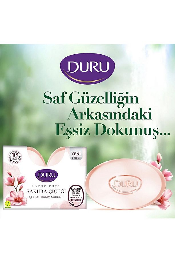 Hydro Pure Sakura Çiçeği Şeffaf Bakım Sabunu 2 x 135 Gr x 3 Paket - 3