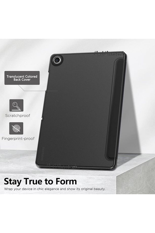 Samsung Galaxy Tab A9 Plus Kılıf 11 inç Sm-X210 Tablet Kılıfı Akıllı Uyku Modlu Şeffaf Cam+Kalem Set - 3