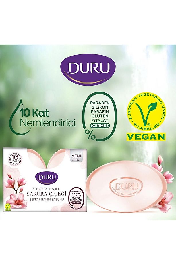 Hydro Pure Sakura Çiçeği Şeffaf Bakım Sabunu 2 x 135 Gr x 3 Paket - 4