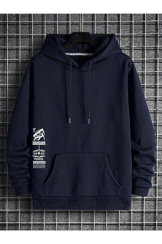 Printed Oversize Hooded Sweatshirt
