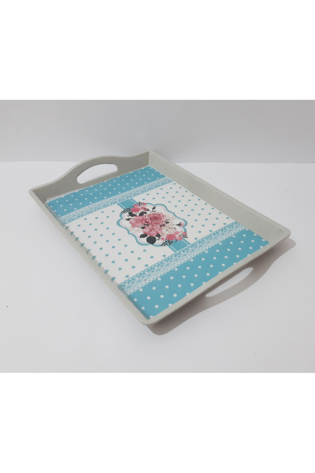Melamin Çay Tepsi Dikdörtgen Melamin Çay Tepsisi 34X24 CM - 6