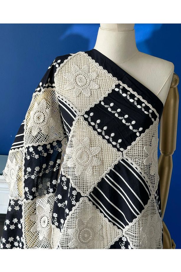Patchwork çok şık Örgü ve fisto kumaş - 1
