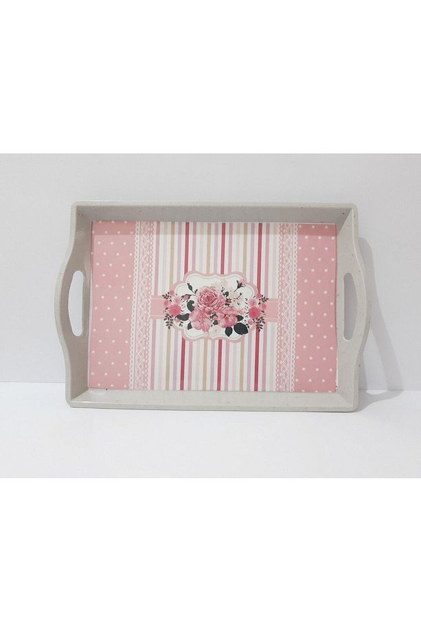 Melamin Çay Tepsi Dikdörtgen Melamin Çay Tepsisi 34X24 CM - 3