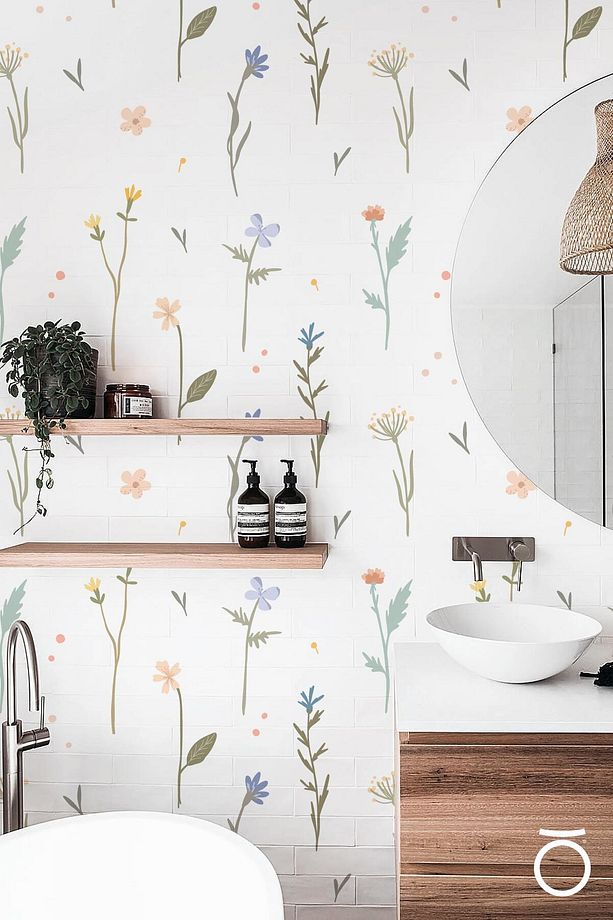 Minimal Ve Modern Stil, Dekoratif Çiçekler, Ev Dekorasyonu Şeffaf Duvar Sticker - 2