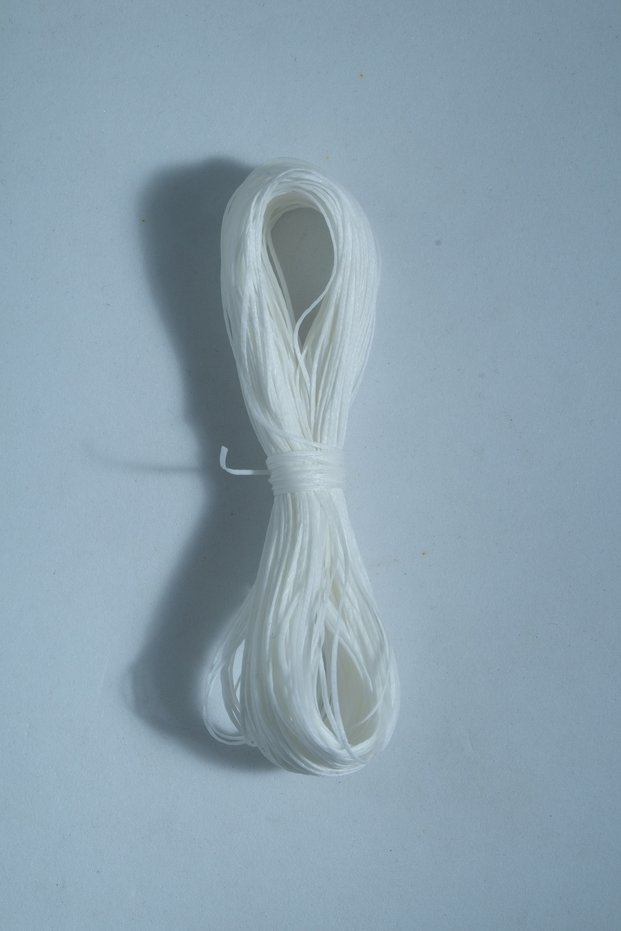 Pearlescent White Color 0.6 Mm 25 Meters Waxed Rope Saddler Leather Sewing Rope Necklace Jewelry Design Bracelet Rope