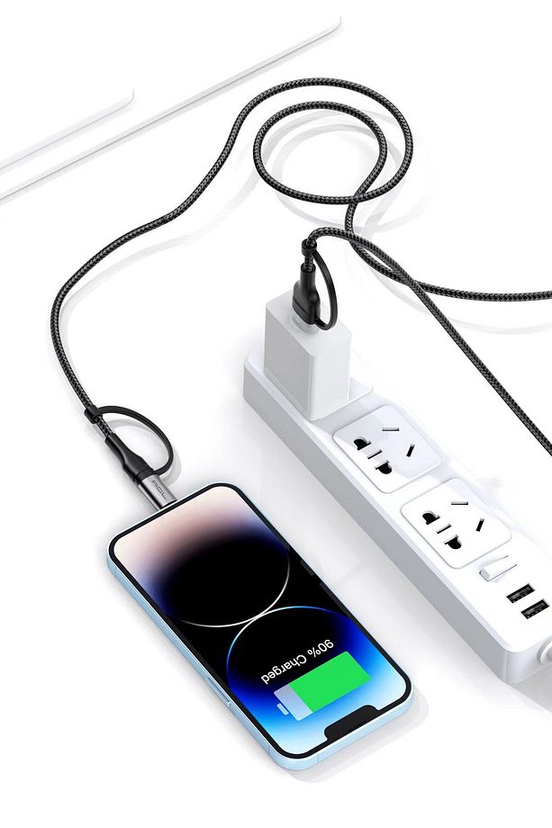 4in1 Kablo USB-A'DAN Lightning'e Şarj Kablosu 66Watt Uzunluk 1 mt - 4