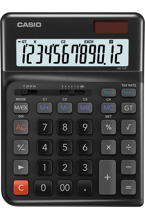 DE-12E-BK-W-DP Hesap Makinesi Desktop - 1