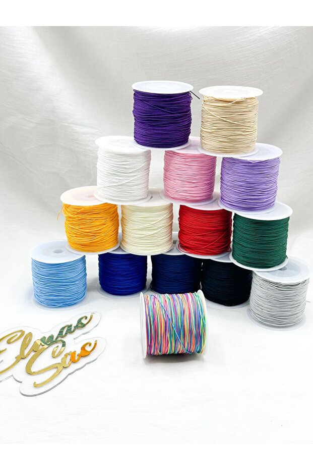 حبل المظلة لصنع المجوهرات، حبل سوار 100 متر 1 ملم - 3