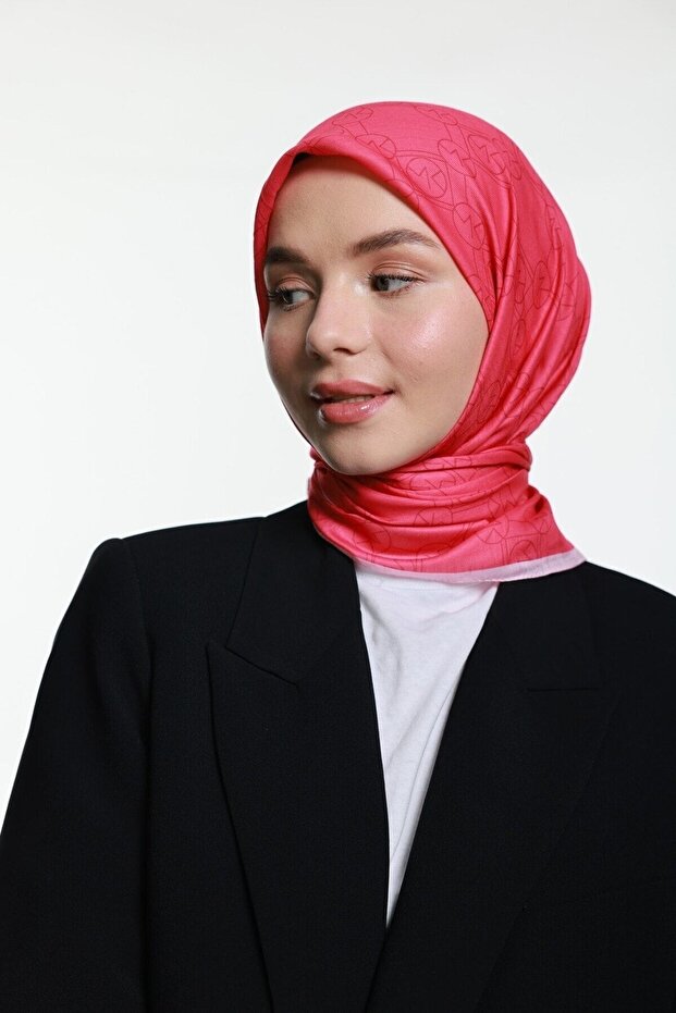 Eșarfă din bumbac Mk Loop Fuchsia - 2