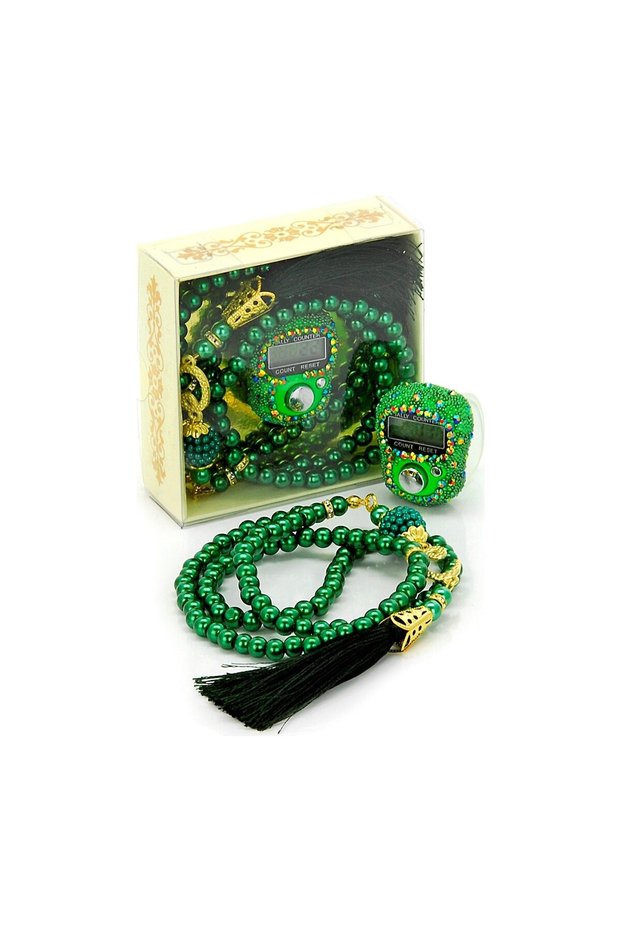 ZikrmatikCountermaticZikir RosaryDigital Stoned Chanting RosaryPearl Rosary Set2 Pieces