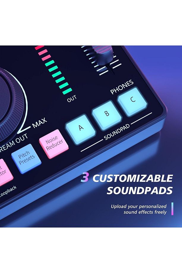 MaonoCaster AMC2 Profesyonel Ses Mikseri, Bluetooth, 48V Fantom Besleme, Podcast ve Canlı Yayın İçin - 7