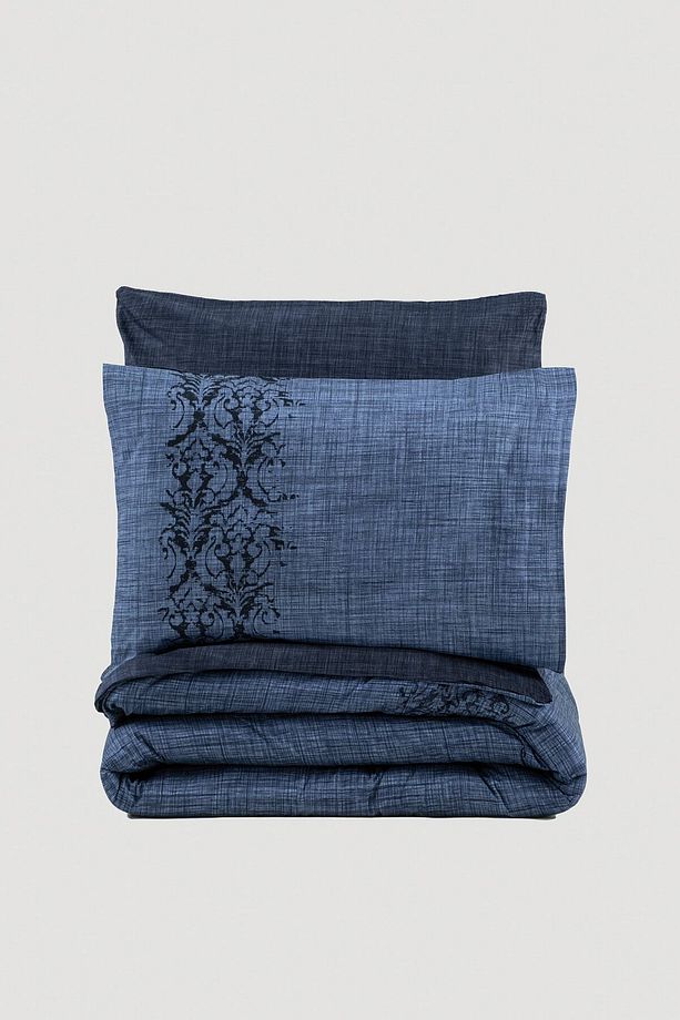 Plain Tek Kişilik Nevresim Takımı Sooty Denim - 3
