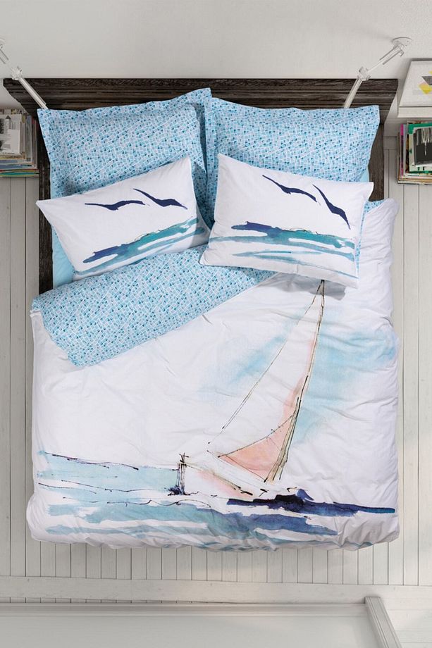 Maritime Tek Kişilik Nevresim Takımı Sail Mavi - 1