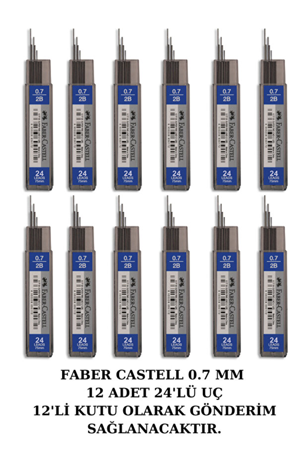 SUPER FINE LEAD 2B 60 MM 0.7 INSERT 12-PIECE BOX