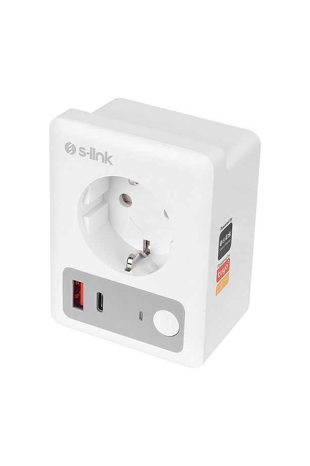 SL-13 MASTERPOWER 16A Akım Korumalı Akıllı Priz 2.4 Ghz Type-C USB Çıkışlı WIFI BT TUYA Destekli - 3