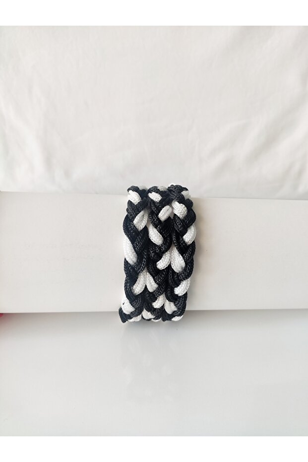 Fan Braid Bracelet Hair Band (Yellow Red Yellow Navy Blue Black White Red White)