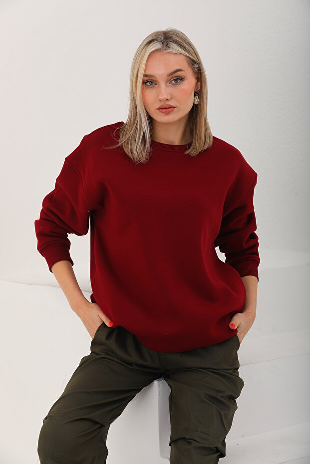 Ice Bisiklet Yaka Oversize Sweatshirt - 1