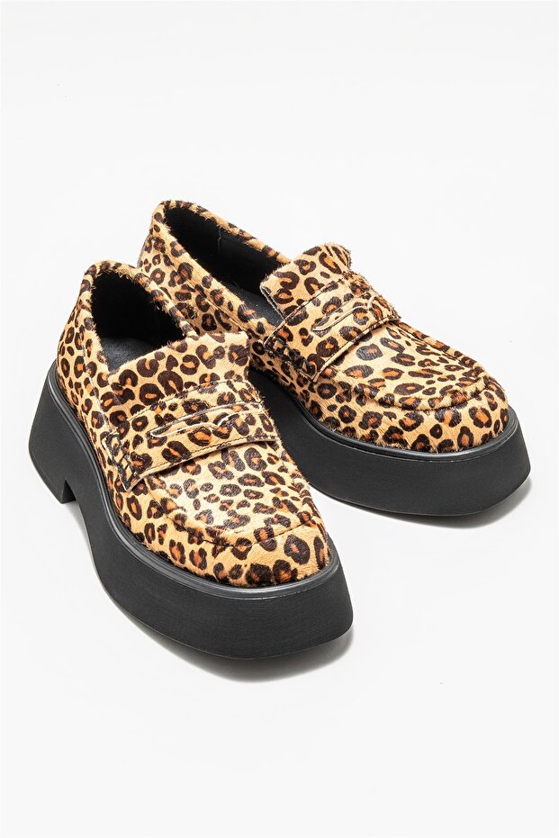 Taba Deri Kadın Loafer - 2