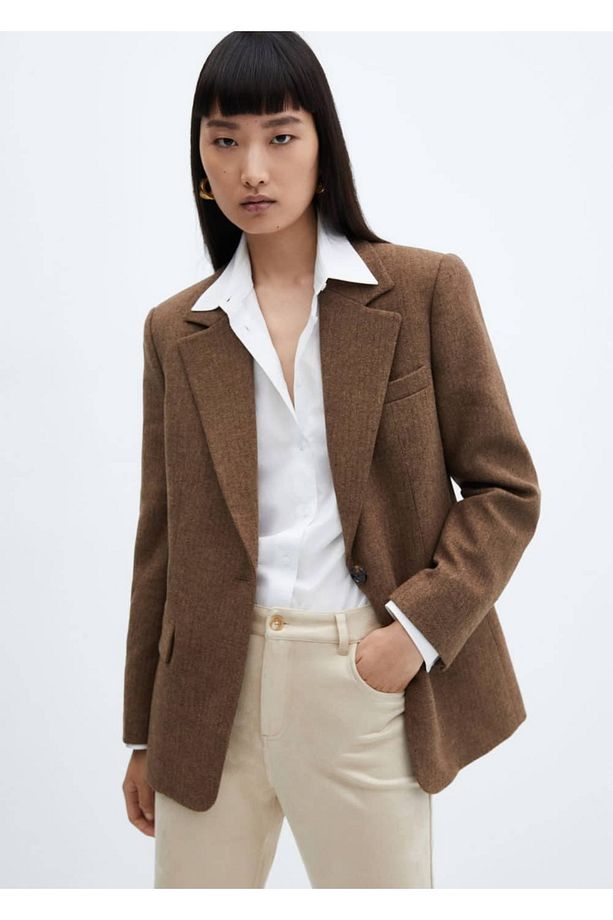 Kırçıllı yün blazer ceket - 1