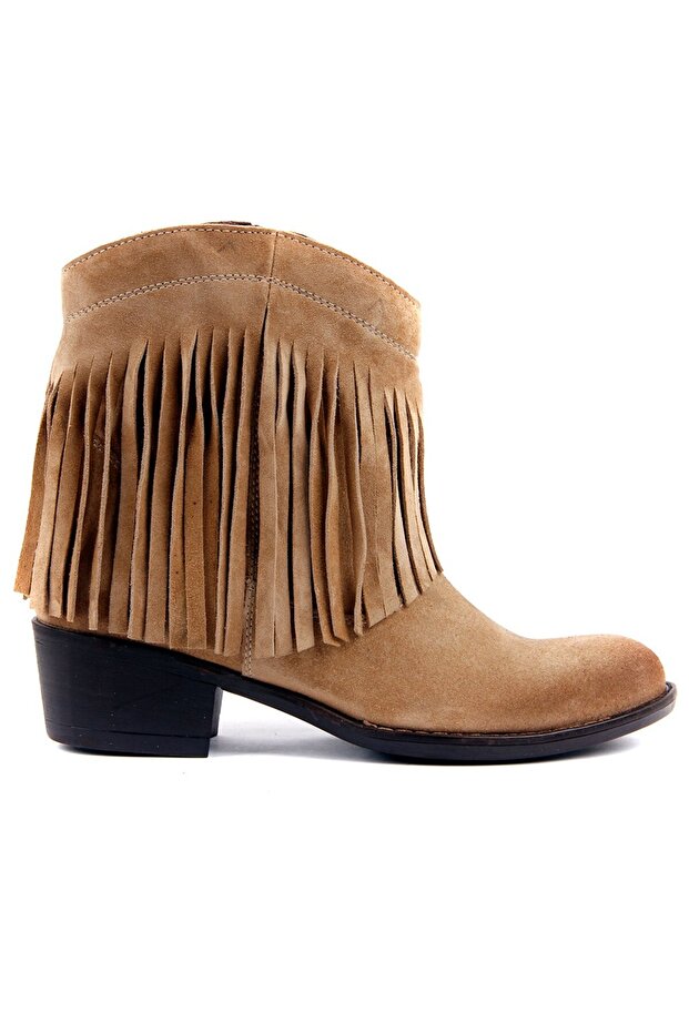 - Bej Kadın Süet Bot - 1