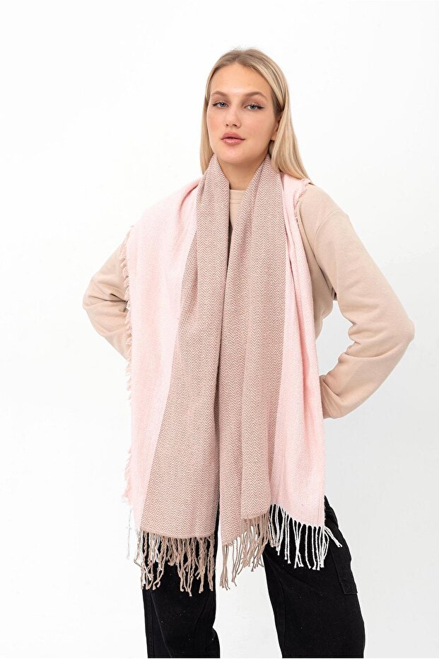 شال كتف سميك وناعم بنمط متعرج - 1