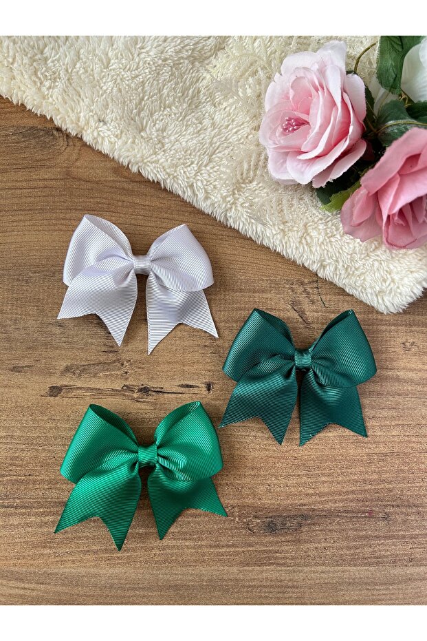 3-Piece Colorful Ribbon Buckle Set with Clip