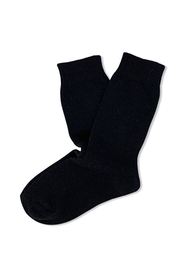 Endémique Studio The Wool Plain Black-Kadın Çorap - 2